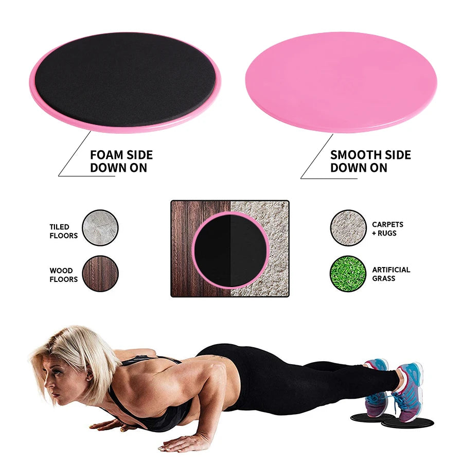 2 Pcs Fitness Core Sliders