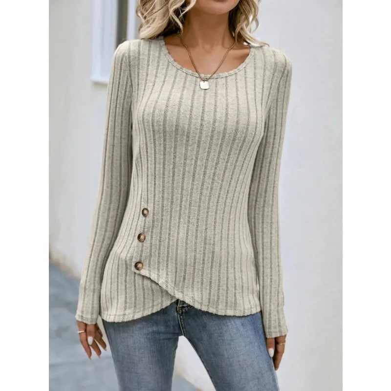 Long Sleeved Round Neck Top