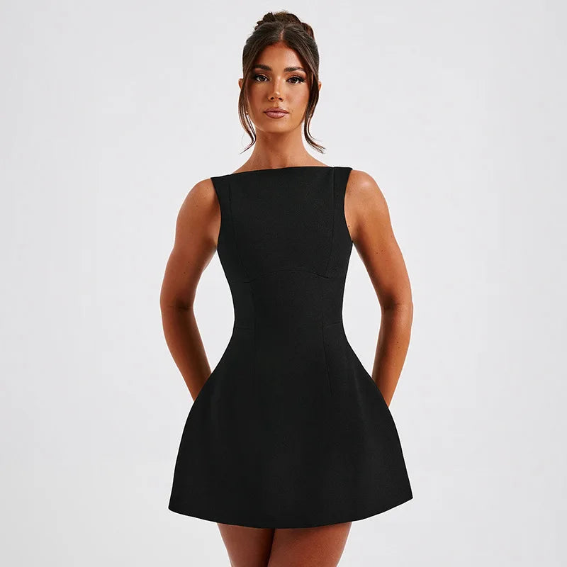 Sexy Backless A-Line Dress