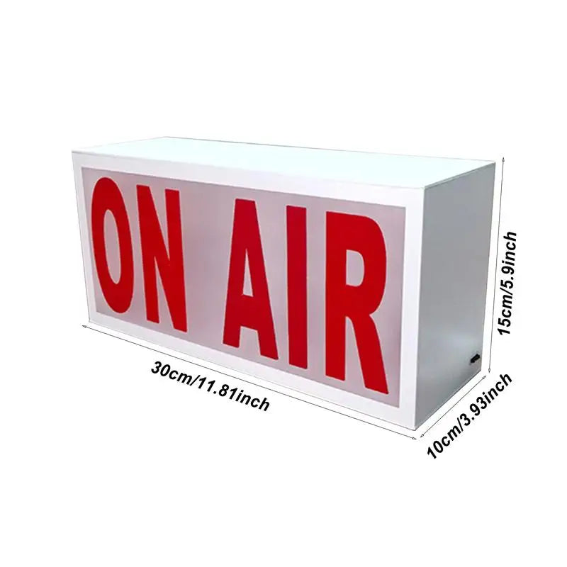 "On Air" LED Lightbox Studio Recording Sign