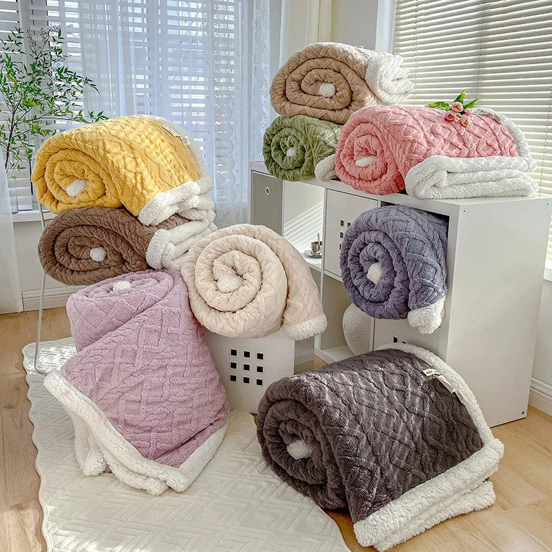 Double Thickened  Super Soft Cozy Blankets