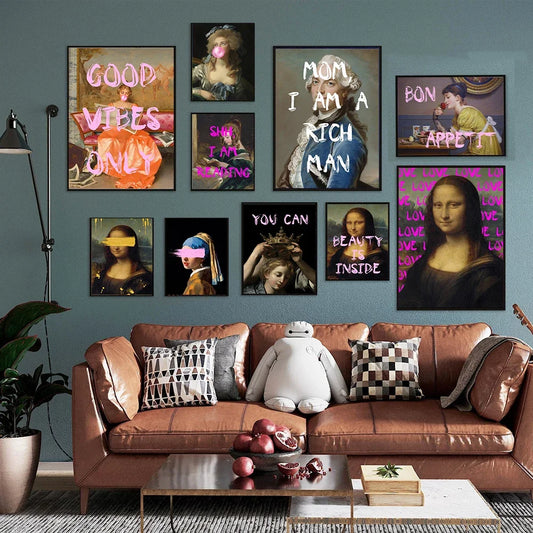 Abstract Famous Historic People Wall Art