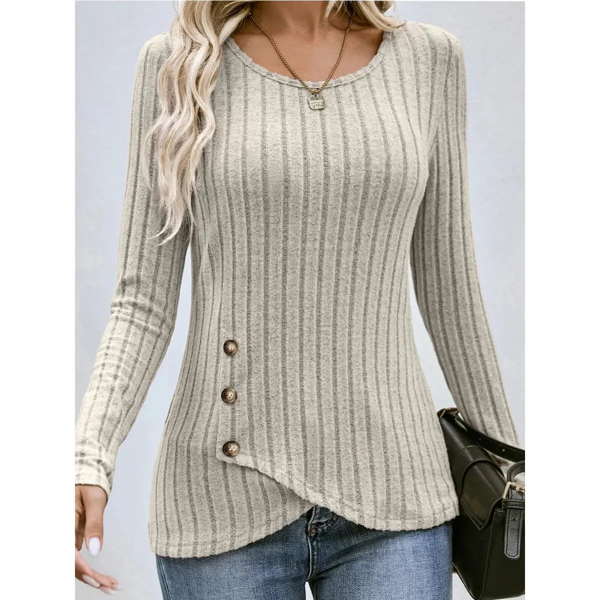 Long Sleeved Round Neck Top