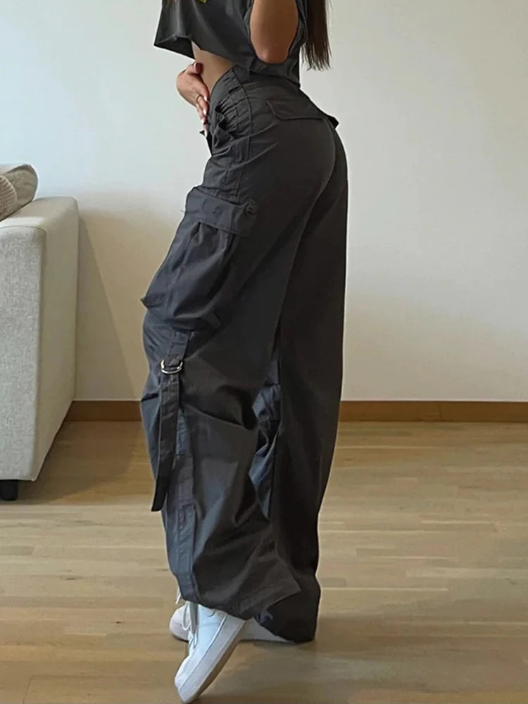 Low Waist Cargo Parachute Pants