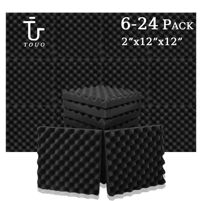 Professional Acoustic Foam 6/12/24 Pcs  Sound-absorbing Panels