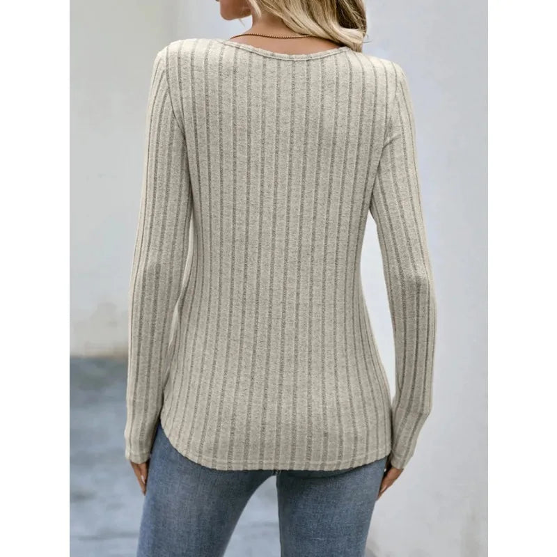 Long Sleeved Round Neck Top