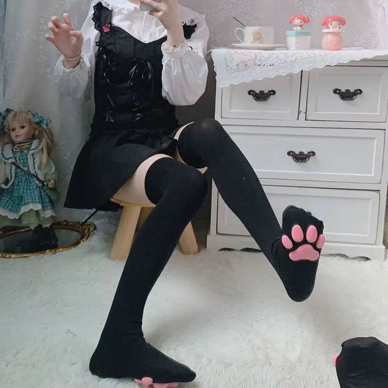 Cat Paw Long Socks