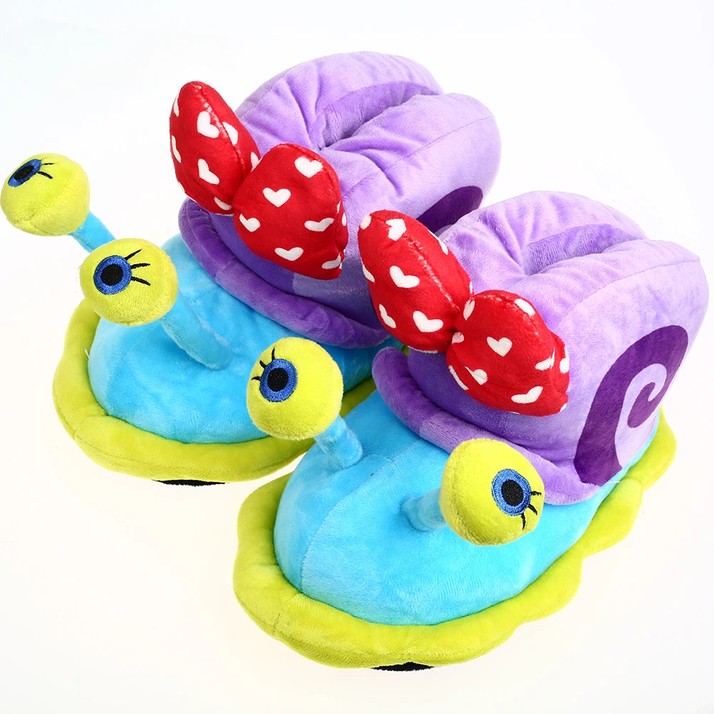 Unisex Cartoon Snail House Slippers