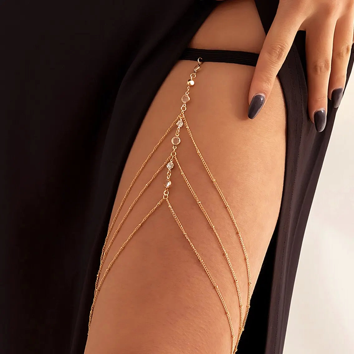 Shiny Triple Layered Leg Chain