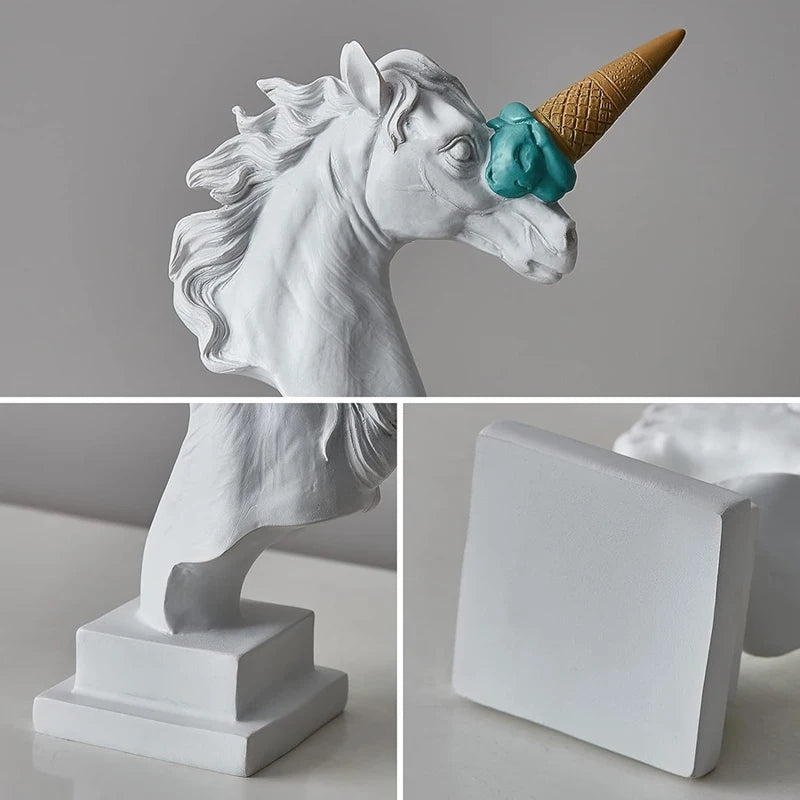 Ice Cream Horse Head Sculpture