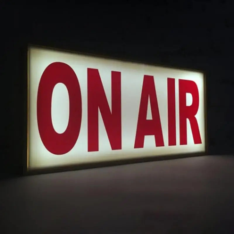 "On Air" LED Lightbox Studio Recording Sign