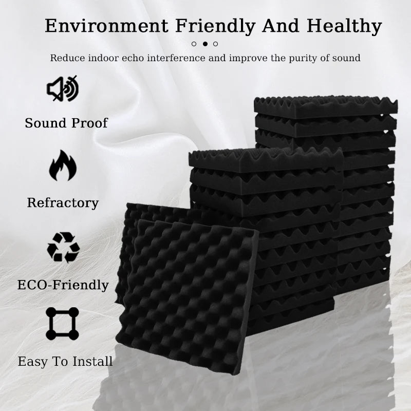 Professional Acoustic Foam 6/12/24 Pcs  Sound-absorbing Panels