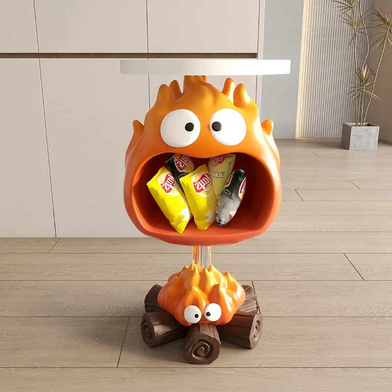 Cartoon Alien Flame Side Table