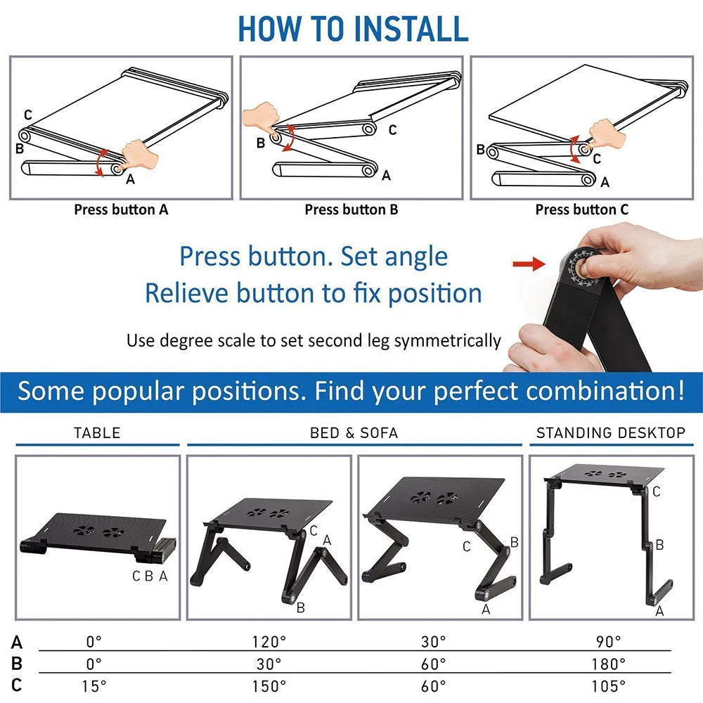 Multi Functional Portable Laptop Desk