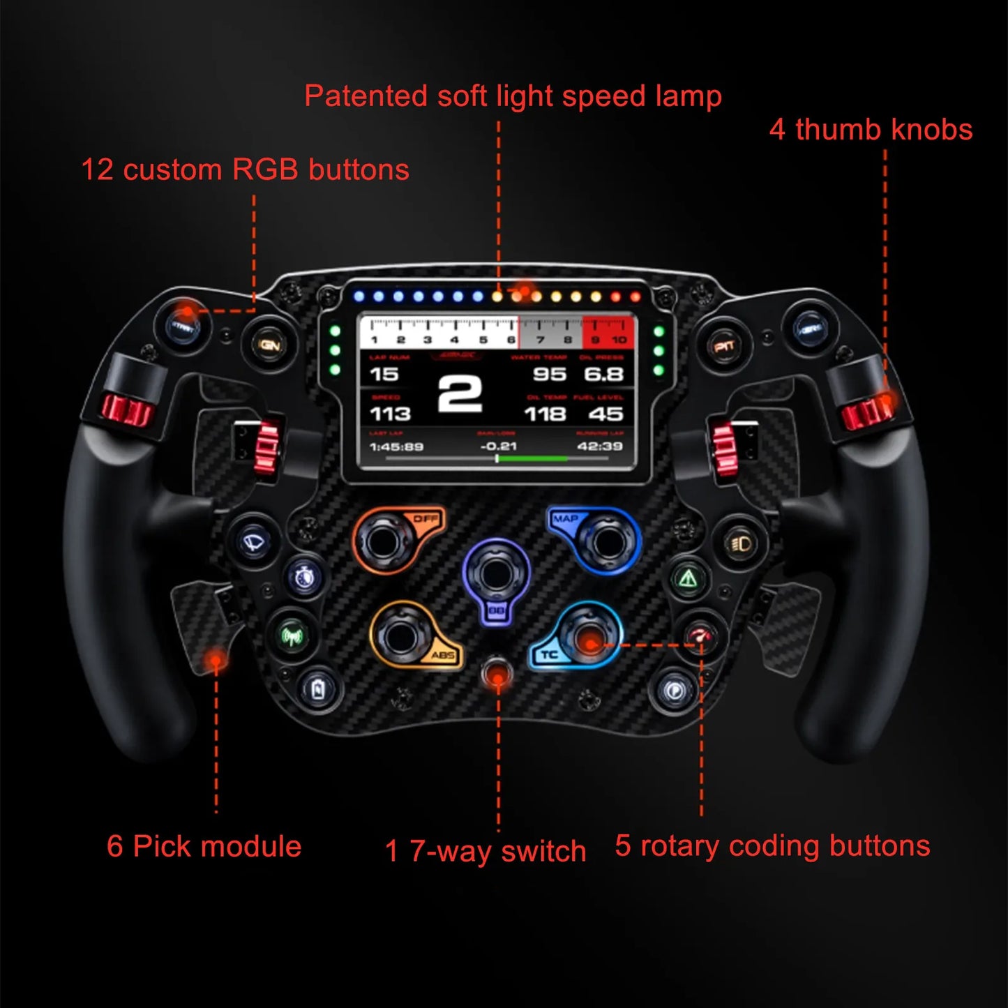 FX PRO Formula 1 Carbon Fiber Steering Wheel