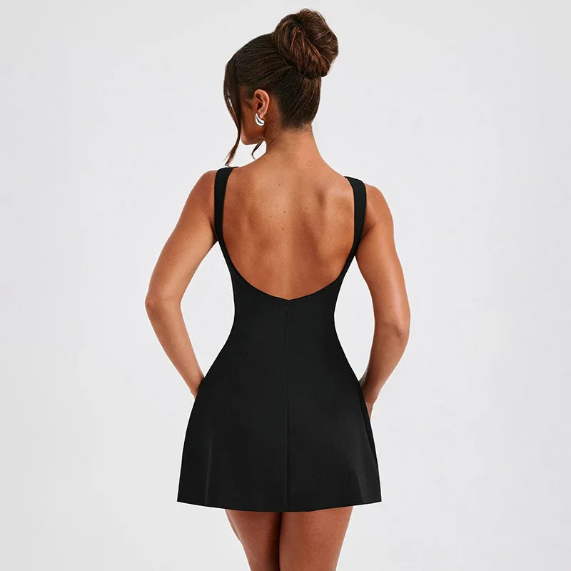 Sexy Backless A-Line Dress