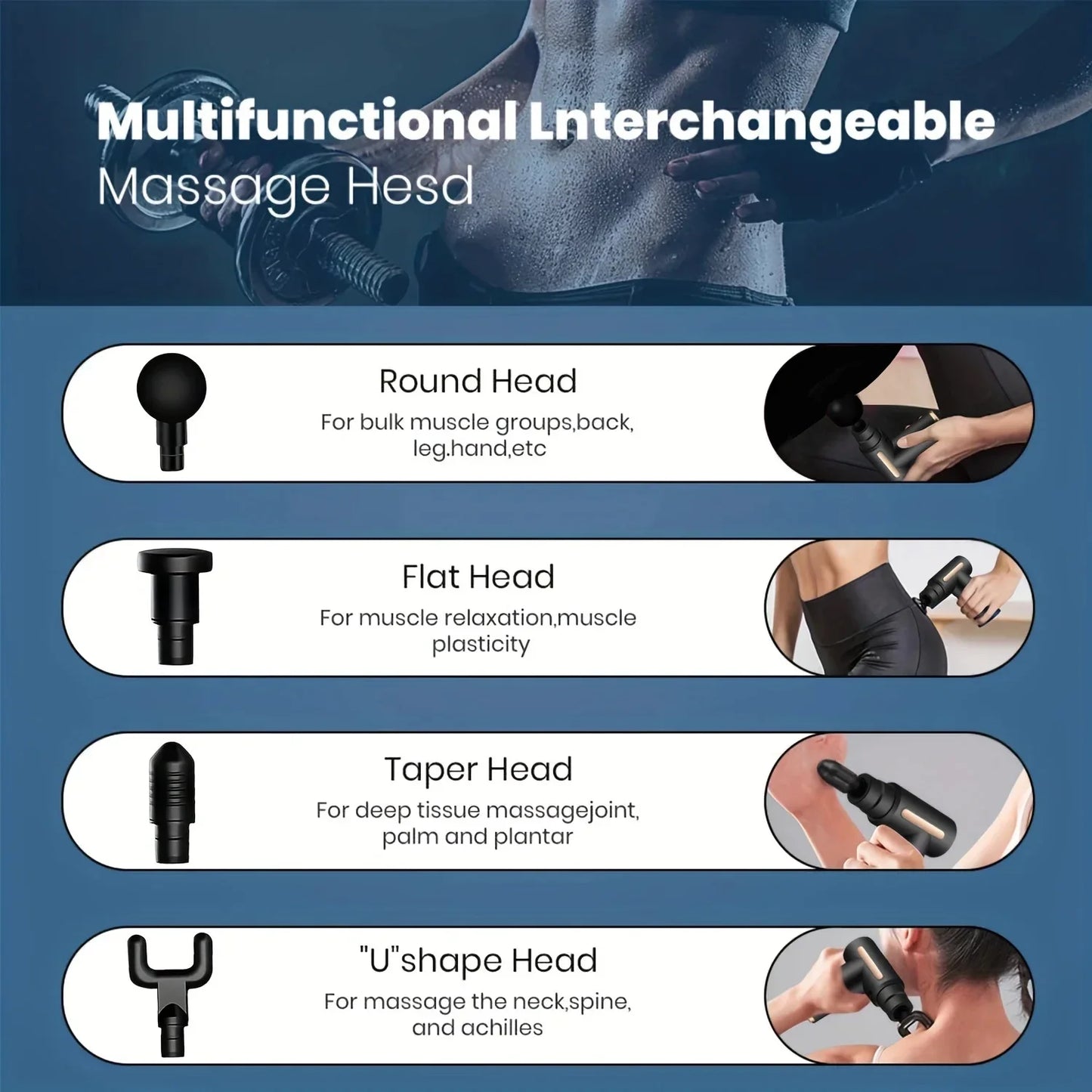 Portable Massage Gun With LED Touch Screen