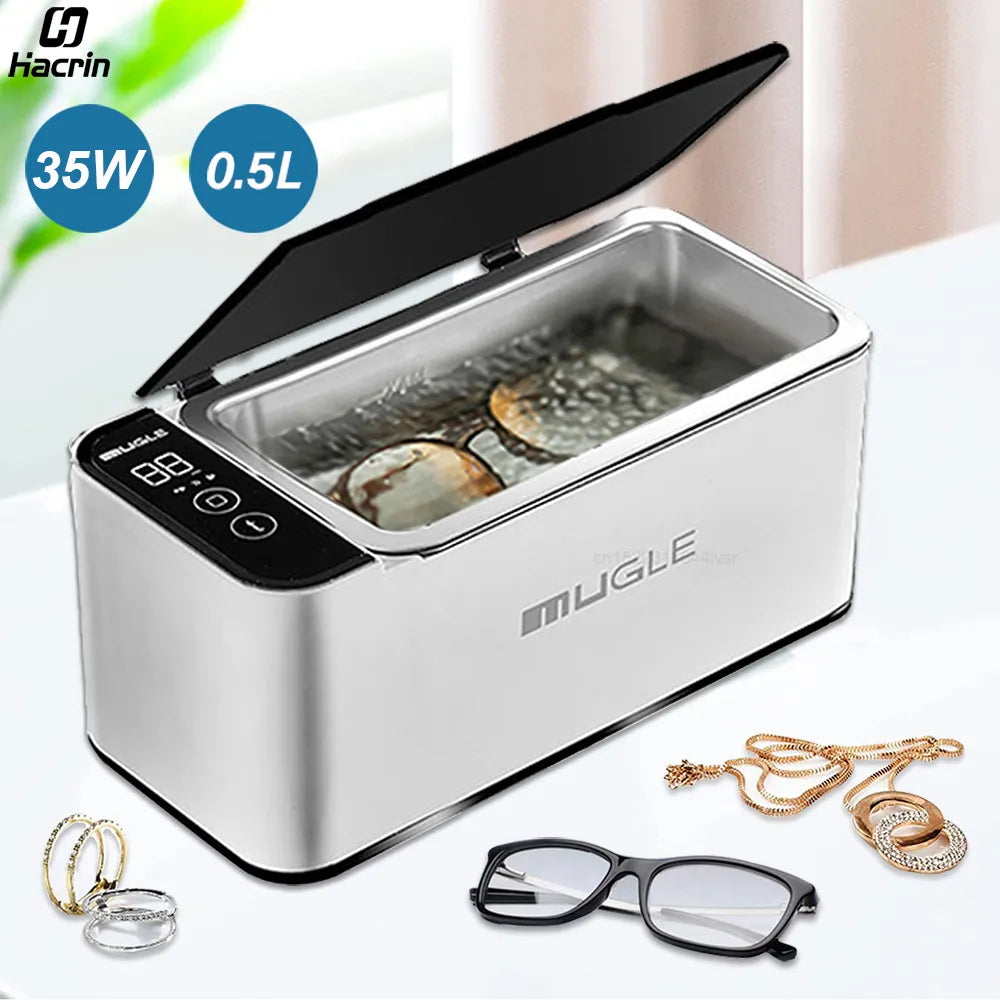 Ultrasonic 35W 500ML Jewelry Cleaner